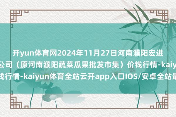 开yun体育网2024年11月27日河南濮阳宏进农副居品批发市集有限公司（原河南濮阳蔬菜瓜果批发市集）价钱行情-kaiyun体育全站云开app入口IOS/安卓全站最新版下载