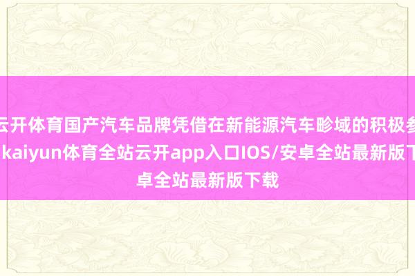 云开体育国产汽车品牌凭借在新能源汽车畛域的积极参预-kaiyun体育全站云开app入口IOS/安卓全站最新版下载