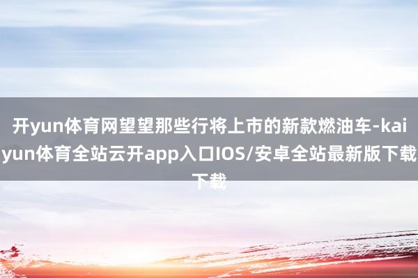 开yun体育网望望那些行将上市的新款燃油车-kaiyun体育全站云开app入口IOS/安卓全站最新版下载
