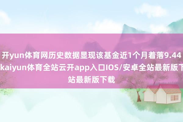 开yun体育网历史数据显现该基金近1个月着落9.44%-kaiyun体育全站云开app入口IOS/安卓全站最新版下载