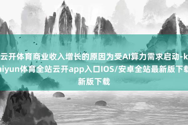 云开体育商业收入增长的原因为受AI算力需求启动-kaiyun体育全站云开app入口IOS/安卓全站最新版下载