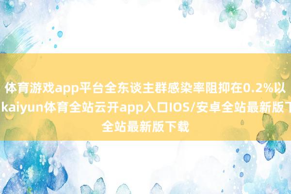 体育游戏app平台全东谈主群感染率阻抑在0.2%以下-kaiyun体育全站云开app入口IOS/安卓全站最新版下载