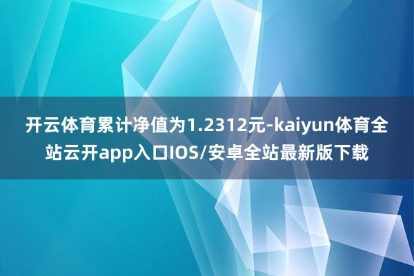 开云体育累计净值为1.2312元-kaiyun体育全站云开app入口IOS/安卓全站最新版下载