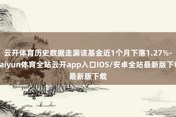 云开体育历史数据走漏该基金近1个月下落1.27%-kaiyun体育全站云开app入口IOS/安卓全站最新版下载