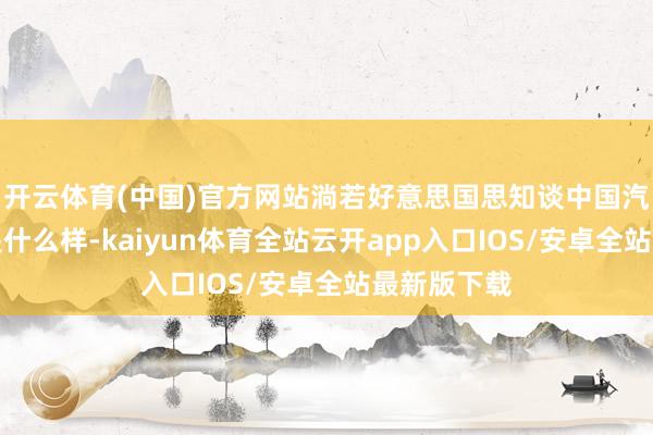 开云体育(中国)官方网站淌若好意思国思知谈中国汽车波浪会是什么样-kaiyun体育全站云开app入口IOS/安卓全站最新版下载