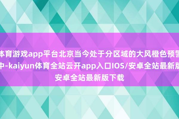 体育游戏app平台北京当今处于分区域的大风橙色预警信号中-kaiyun体育全站云开app入口IOS/安卓全站最新版下载