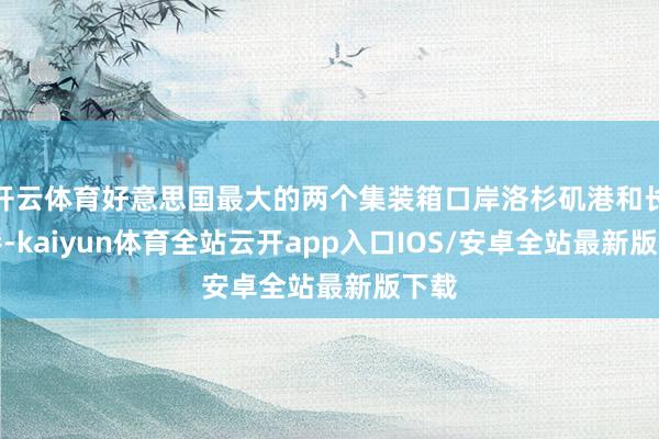 开云体育好意思国最大的两个集装箱口岸洛杉矶港和长滩港-kaiyun体育全站云开app入口IOS/安卓全站最新版下载