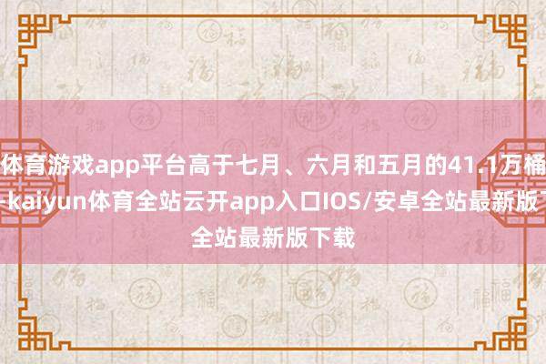 体育游戏app平台高于七月、六月和五月的41.1万桶/日-kaiyun体育全站云开app入口IOS/安卓全站最新版下载