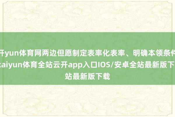 开yun体育网两边但愿制定表率化表率、明确本领条件-kaiyun体育全站云开app入口IOS/安卓全站最新版下载