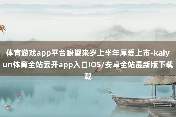 体育游戏app平台瞻望来岁上半年厚爱上市-kaiyun体育全站云开app入口IOS/安卓全站最新版下载
