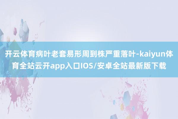 开云体育病叶老套易形周到株严重落叶-kaiyun体育全站云开app入口IOS/安卓全站最新版下载