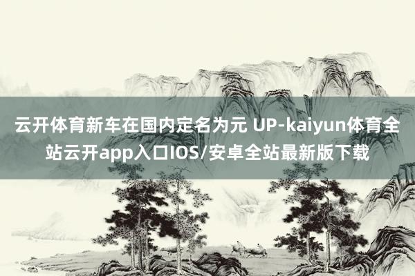 云开体育新车在国内定名为元 UP-kaiyun体育全站云开app入口IOS/安卓全站最新版下载