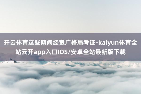 开云体育这些期间经宽广格局考证-kaiyun体育全站云开app入口IOS/安卓全站最新版下载
