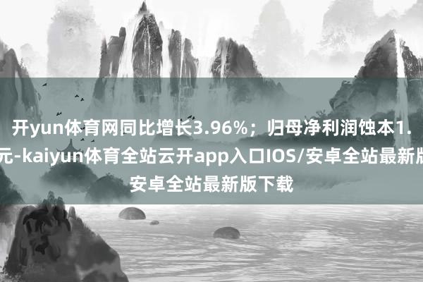 开yun体育网同比增长3.96%；归母净利润蚀本1.96亿元-kaiyun体育全站云开app入口IOS/安卓全站最新版下载