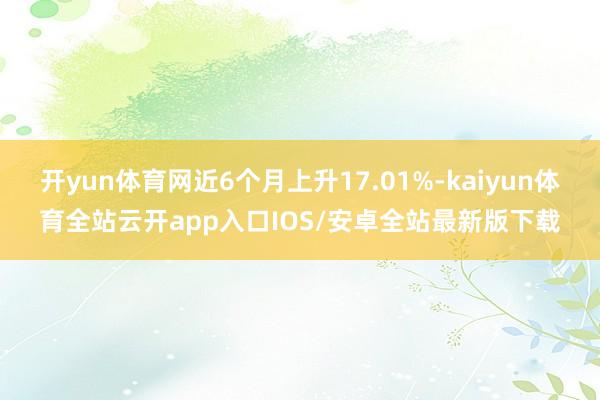 开yun体育网近6个月上升17.01%-kaiyun体育全站云开app入口IOS/安卓全站最新版下载